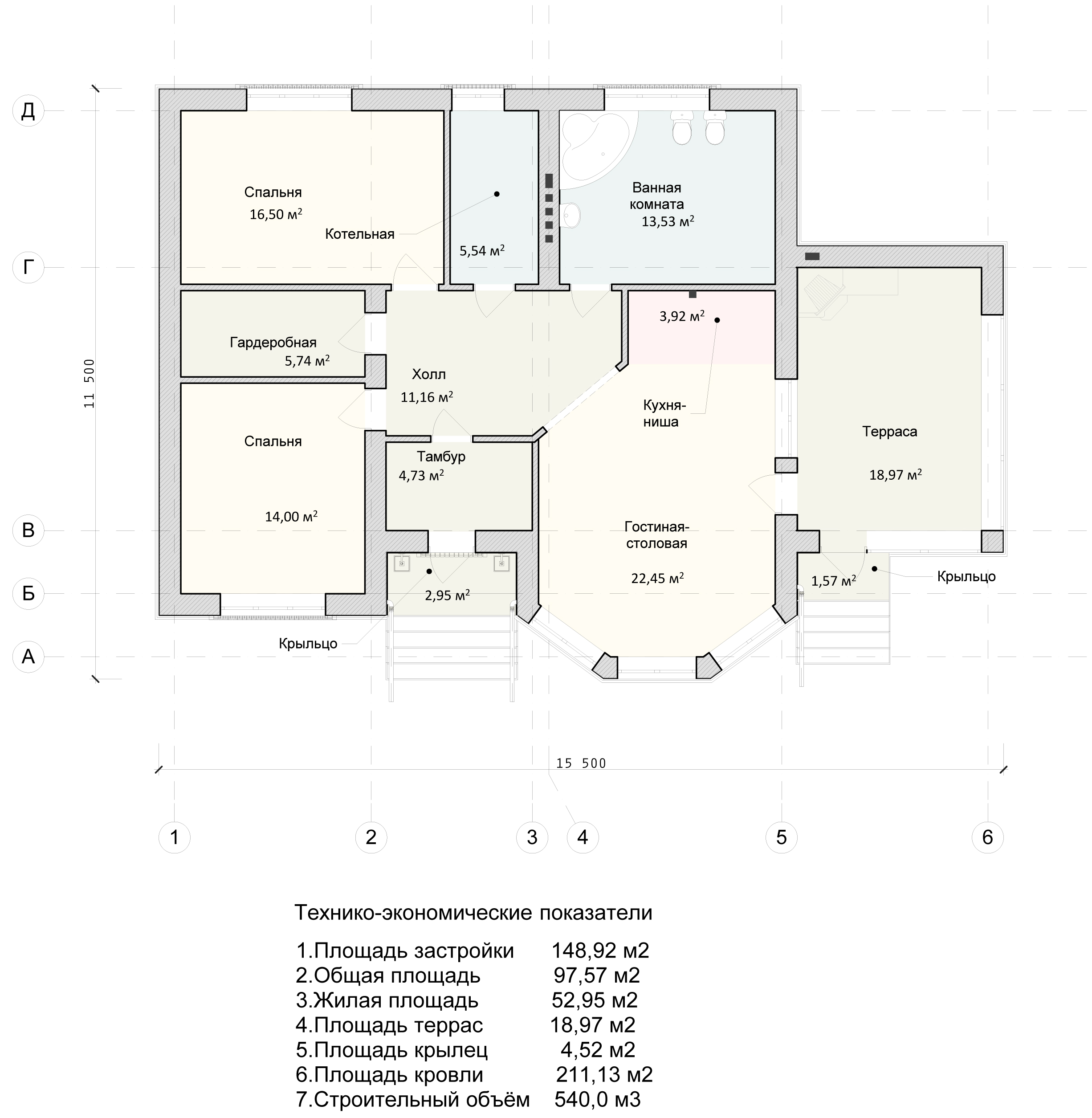 планировка одноэтажного дома с кухней гостиной
