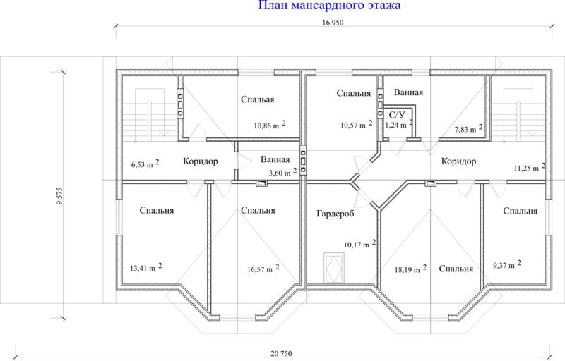 План дома 1 этаж 5 комнат